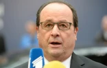 Le président François Hollande lors d'une conférence de presse à Bruxelles le 18 février 2016
