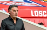 L'entraîneur de Lille, Christophe Galtier, lors d'un match de Ligue 1 contre Nantes, à Villeneuve-d'Ascq, le 11 aôut 2019