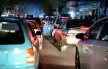 Des taxis (en bleu) dans un embouteillage Ă Kaboul, le 10 septembre 2026 en Afghanistan