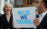 La cheffe de la diplomatie britannique Liz Truss, favorite dans la course à Downing Street, le 23 août 2022 à Birmingham