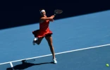La Biélorusse Aryna Sabalenka contre la Tchèque Marketa Vondrousova au 3e tour de l'Open d'Australie à Melbourne le 22 janvier