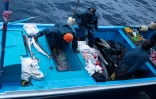 Un navire équatorien pêchant illégalement dans la zone du Sanctuaire de la faune et de la flore de Malpelo, arrêté par l'unité de réaction rapide des gardes-côtes de la marine colombienne dans le Pacifique colombien, le 8 septembre 2024