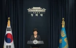 La présidente sud-coréenne Park Geun-Hye s'adresse à la nation depuis le palais présidentiel à Séoul, le 4 novembre 2016