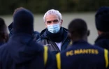 Raymond Domenech lors de sa première séance d'entraînement à la tête du FC Nantes, le 30 décembre 2020 à La Chapelle-sur-Erdre