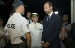 Le Premier ministre français Edouard Philippe à l'aéroport de Grand-Case sur l'île franco-néerlandaise de Saint-Martin, le 5 novembre 2017