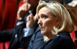 La présidente du Rassemblement national (RN), Marine Le Pen, assiste à une séance de questions au gouvernement à l'Assemblée nationale, à Paris, le 4 juillet 2023