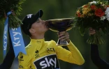 Le Britannique Christopher Froome lauréat de l'édition 2015 du Tour de France, le 26 juillet à Paris