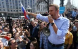 Le leader de l'opposition russe AlexeĂŻ Navalny lors d'une rassemblement Ă Moscou, en mai 2018