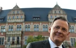 Bodo Ramelow, à la tête du Land de Thuringe, dans l'ex-RDA, le 25 octobre 2019 lors d'un meeting de campagne à Erfurt