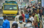 Une rue de Dacca avant un confinement strict, le 28 juin 2021 au Bangladesh
