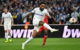 L'attaquant marseillais Pierre-Emerick Aubameyang contre Benfica, le 18 avril 2024 au Stade Vélodrome