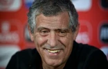 Le sélectionneur portugais Fernando Santos en conférence de presse au stade Restelo de Lisbonne, le 28 mars 2016