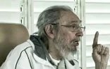 Capture d'écran de la TV cubaine montrant Fidel Castro le 7 avril 2016 dans une école de La Havane