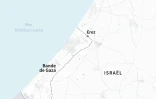 Carte de la bande de Gaza et d'Israël 
