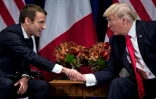Emmanuel Macron et Donald Trump, lors d'une rencontre Ă New York, le 18 septembre 2017