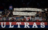 Les Ultras du PSG avec des banderoles à l'intention de Neymar lors de la réception de Strasbourg le 14 septembre 2019