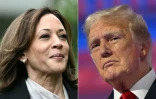 Combo photo de Kamala Harris et Donald Trump, créé le 22 juillet 2024