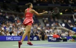 La Bélarusse Aryna Sabalenka contre l'Américaine Madison Keyx en demi-finale de l'US Open le 7 septembre 2023 à New York