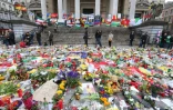 Place de la Bourse à Bruxelles, le 27 mars 2016, des hommages aux victimes des attentats 