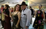Couple amateur de "danzon" au club "Sociales Romo" Ă Mexico le 10 septembre 2017