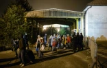 Des migrants traversent la frontière autrichienne à partir de Sentilj (Slovénie), le 18 octobre 2015