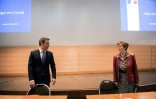 Olivier Véran et Nicole Notat, le 26 mai au ministère de la Santé lors du "Ségur de la santé"
