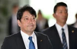 Le nouveau ministre de la Défense Japonais Itsunori Onodera, dans la résidence officielle du Premier ministre Shinzo Abe à Tokyo, le 3 août 2017