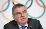 Le président du CIO Thomas Bach en conférence de presse au siège de l'instance olympique à Lausanne, le 5 décembre 2019 