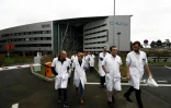 Des salariés de l'hôpital de Caen le 3 février 2020