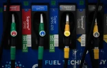 Des pompes à carburant dans une station-service près de Bordeaux, le 10 mars 2026 en Gironde
