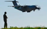 Un Airbus A400M, successeur du Transall, à Saint-Sauveur (Haute-Saône) le 18 septembre 2021