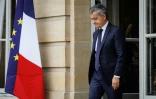 Le ministre de la Justice Gérald Darmanin quitte les bureaux du Premier ministre, le 5 juin 2026 à Paris