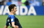 Le défenseur Benjamin Pavard inscrit le 2e but de l'équipe de France face à l'Argentine en 8e de finale du Mondial, le 30 juin 2018 à Kazan  
