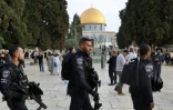 Des soldats israéliens en patrouille près de la mosquée Al-Aqsa à Jérusalem, le 9 avril 2023