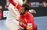 Le demi centre de l'équipe d'Espagne de handball, Cédric Sarmiento, lors du match du Mondial contre la Tunisie, le 19 janvier 2021 au Caire