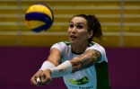La transsexuelle brésilienne Tifanny Abreu, lors d'un entraînement de vollyball à Sao Paulo, le 16 février 2018