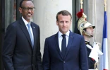 Le président rwandais Paul Kagame et son homologue français Emmanuel Macron, le 23 mai 2018, à Paris.