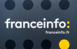 Photo prise le 26 août 2016 du logo de la nouvelle chaîne d'informations en continu, franceinfo