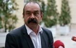 Le secrétaire général de la CGT, Philippe Martinez, à Matignon, le 29 août 2018 à Paris