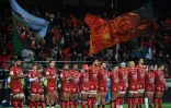 Les joueurs toulonnais avant la finale de la Challenge Cup contre les Bristol Bears, le 16 octobre 2020 Ă Aix-en-Provence