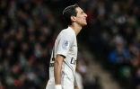L'Argentin du PSG Angel Di Maria sur le terrain de Saint-Etienne, le 17 février 2019 au stade Geoffroy-Guichard 