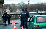 Contrôle anti-pollution le 10 janvier 2017 place de la Concorde à Paris