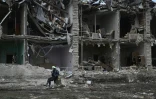 Un immeuble détruit par une frappe russe à Zaporijjia, dans le sud de l'Ukraine, le 26 janvier 2025