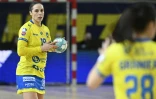 La défenseuse danoise du Metz Handball Louise Vinter Burgaard lors d'un match de Ligue féminine contre Toulon le 9 mars 2024 à Metz