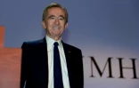 Bernard Arnault, PDG du groupe LVMH, lors de la présenation des résultats 2019, à Paris, le 28 janvier 2020