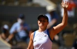 L'Australienne Ashleigh Barty, après sa victoire face à l'Américaine Bernarda Pera, au 1er tour des Internationaux de France, le 1er juin 2021 au stade de Roland Garros à Paris