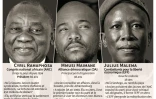 Les leaders des principaux partis sud-africains