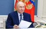 Le président russe Vladimir Poutine au Kremlin, le 29 mai 2025 à Moscou