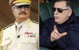 Photos archives du Premier ministre du gouvernement libyen d'union nationale Fayez al-Sarraj (D), le 3 janvier 2019 à Tripoli, et de l'homme fort de l'est libyen, le maréchal Khalifa Haftar, le 7 mai 2018 à Benghazi