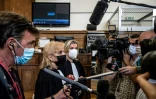 Les avocates de Valérie Bacot répondent aux journalistes, le 21 juin 2021 au palais de justice de Chalon-sur-Saône